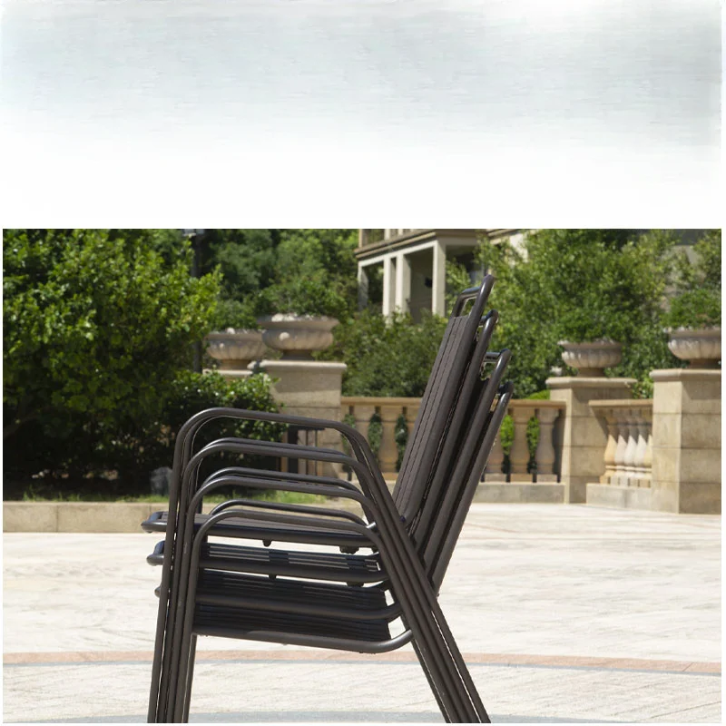 Outdoor tables and chairs courtyard wrought iron three-piece leisure waterproof set combination garden open air