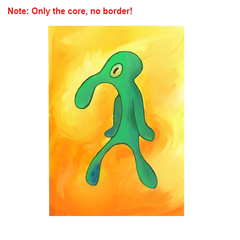 UNTIOR Monster Squid Schwammkopf Thaddäus Tentakel Poster Zimmer Möbel Dekor Rahmenlos Nur der Kern der Malerei 3