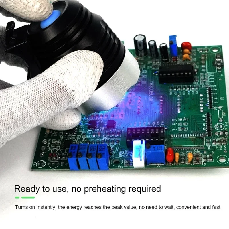 RELIFE UV Curing Lamp for UV Curing Solder Mask Phone Motherboard PCB Repair LED Flashlight optical glue Ultra Violet Light