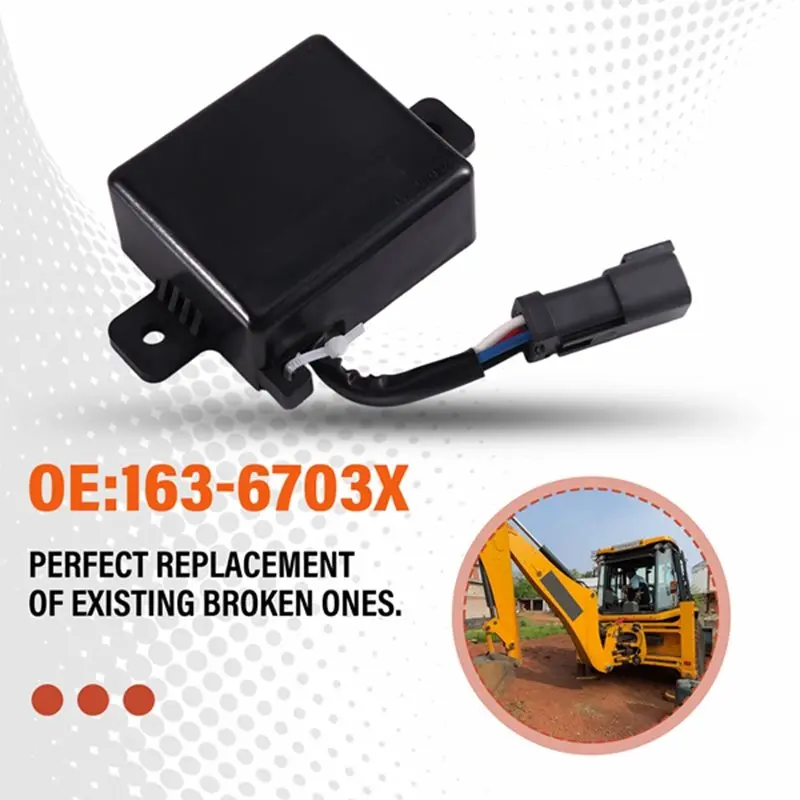 Excavator 163-6703X Delay Relay Engine Stop Timer For 320C B 307 312- Time Control Unit