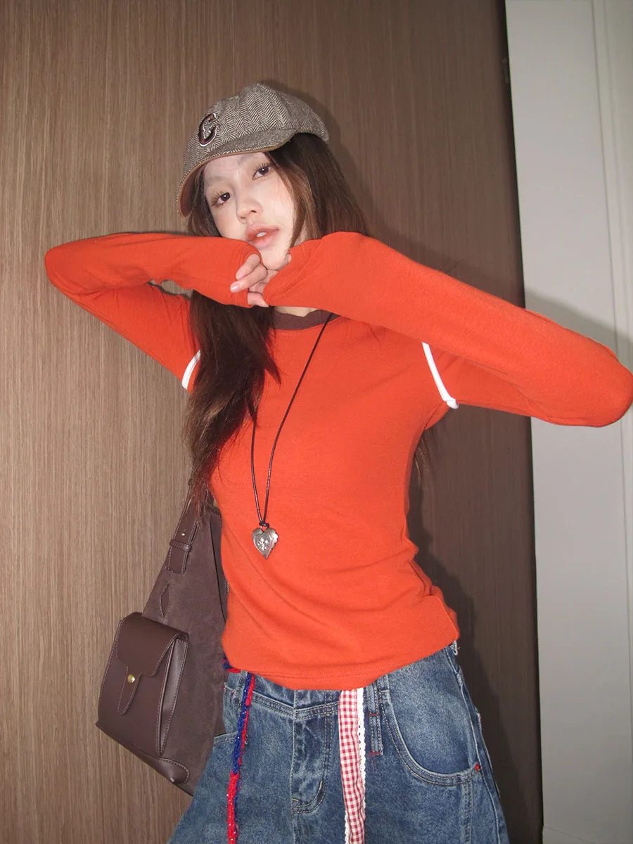 

Zero Sensation Beau Zhou tong Autumn Winter New Sle Small ence Color Blo Design Knitted round Ne Long Sve Wo...