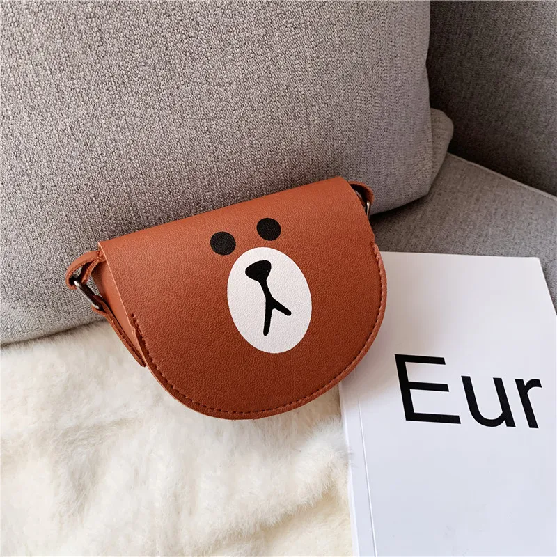 Cartoon Coin Purse Kawaii Rainbow Bear Crossbody Bag  Fashion Shoulder Bag Storage Wallet Girl Cute Coin Purse