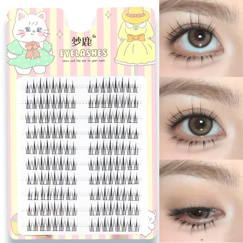 Sunflower Lashes 10/12 Rows Large Capacity False Eyelashes Little Devil Individual Lashes Natural Cluster Lashes Makeup