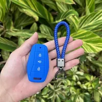 Rubber Car Key Fob Cover Silicone Protector Case for JAC VW SOL E10X QX X8 E50 X6 A5E50A E40X X4 Remote Keychain Accessories