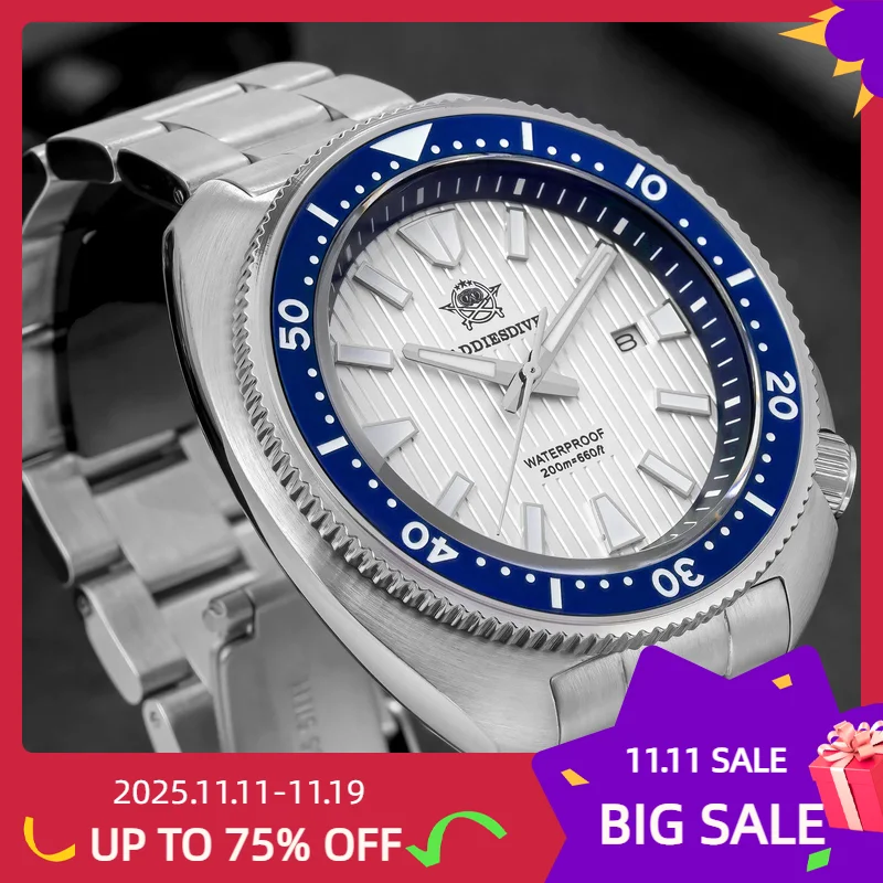 

ADDIESDIVE Diving Watch Sapphire Mirror Calendar Waterproof NEW Quartz Watches Super Luminous AD2507 reloj hombre Men's Watches