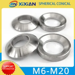 M6 M8 M10 M12 M14 M16 M18 M20 Countersunk Spherical Conical Washer  Flat Solid Head Conical Gasket 304 Stainless Steel Washers