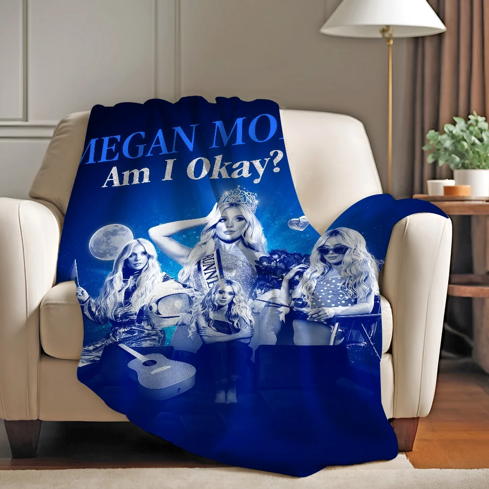 

Singer M-Megan Moroney Am I Okay Tour Blanket Warm And Soft Suitable For Bedroom Living Room Sofa Bed Office Travel Camping