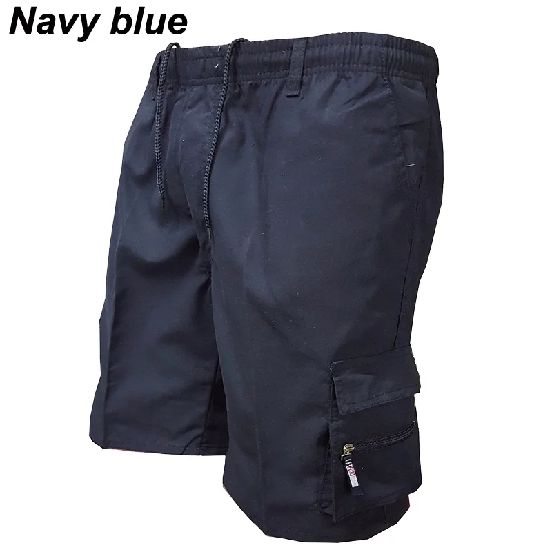 Pantalones cortos Cargo para hombre, Shorts informales holgados para correr, estampados, a la moda, con múltiples bolsillos y cordón, S-3XL de playa