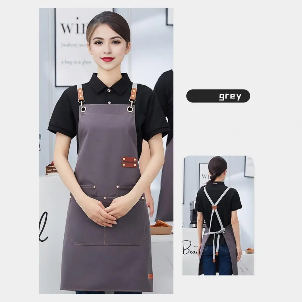 Chef Apron Breathable Waterproof Apron Waterproof Kitchen Apron with Pockets for Men Women Pinafore Waist Tie Work Uniform Bbq