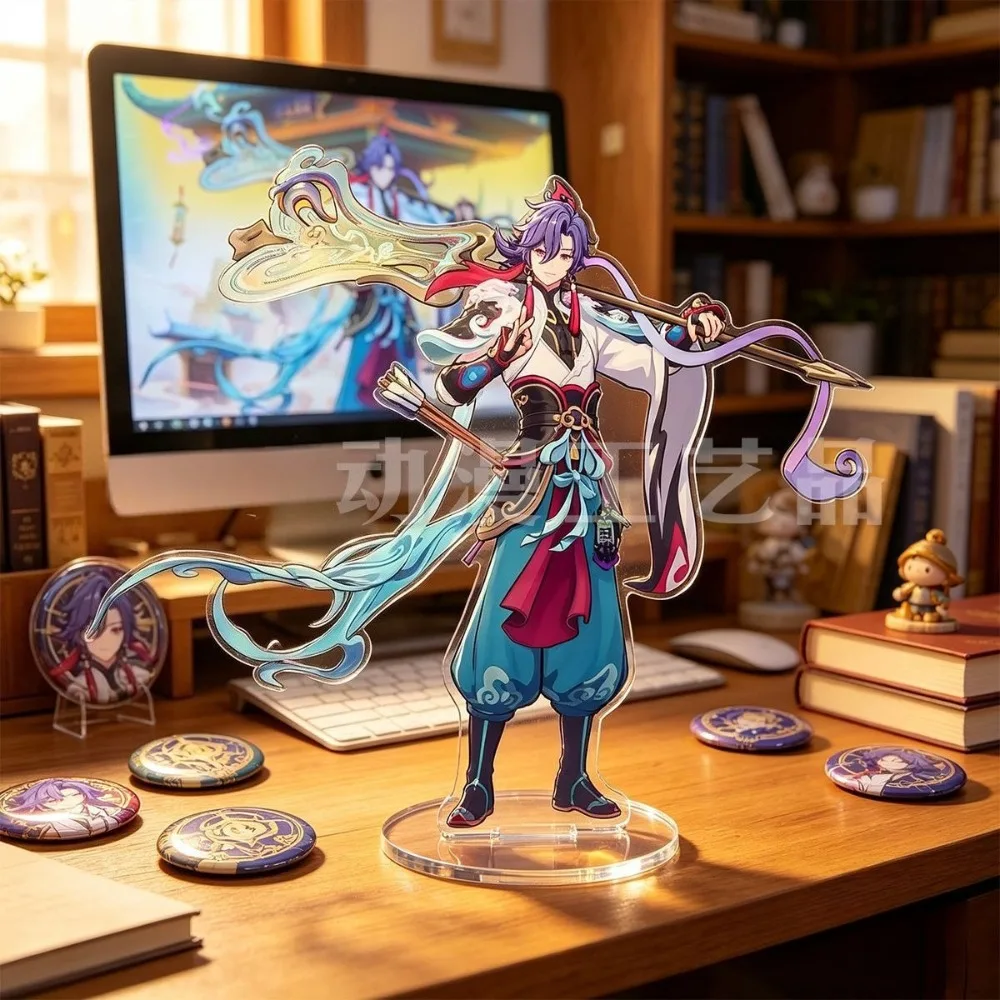 Game Honor of Kings Peripheral Zhao Yun Sun Quan Acrylic Signboard Stand Model Holder Ornament Collection Figurine Decoration