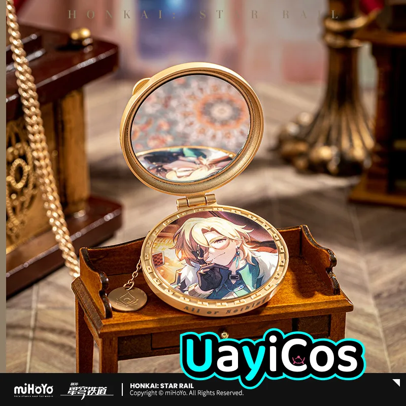 Official Watch Merch Honkai Star Rail Aventurine Pocket Watch Metal Pendant Keychain  Bag Ornaments  Anime Figure Game Kids Toy