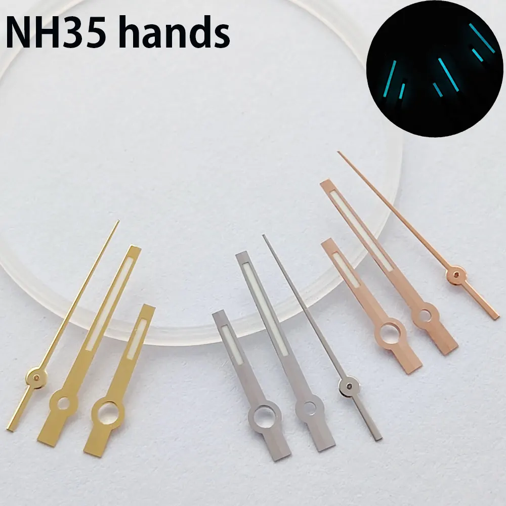 NH35 hands Watch hands Ice blue lumens For NH35/NH36/4R/7S  Log hands Watch Hands Watch replacement parts