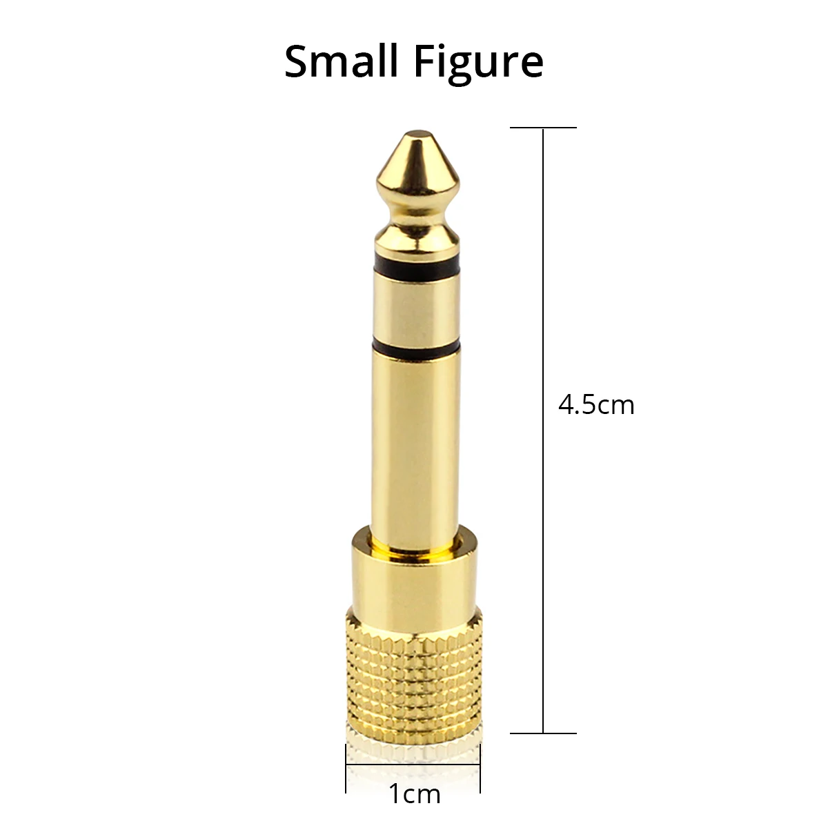 6.35 mm Male to 3.5 mm Female Headphone Adapter Wear-resistant Jack Converter Audio Plug Gold Plating Process Power Amplifier