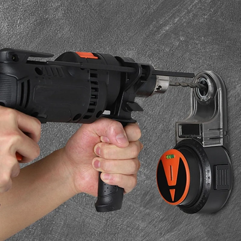 AC88-Drill Dust Collector Dust Collection Attachment With Level Vacuum Suction Dust Shroud Drilling Dust Collector