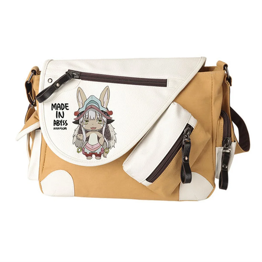 

Made In Abyss Nanachi Canvas Handbag Shoulder Women Men Bag Casual Zipper Anime Crossbody Schoolbags Messenger Bag