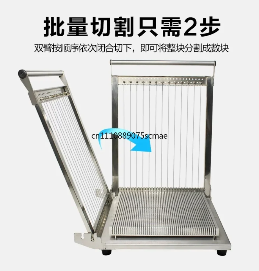 Chocolate Guitar Cutting Machine Jelly Drops Square Cutter Machine Chocolate Dicing Soft Sweet Slicing 400*400mm