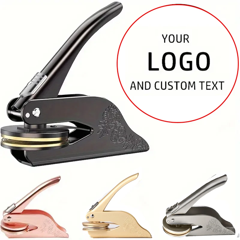 Embosser Stamp Customized Private LOGO Customization Library Book Invitation Wedding Embossing Stamp Company Paper Leather Seals
