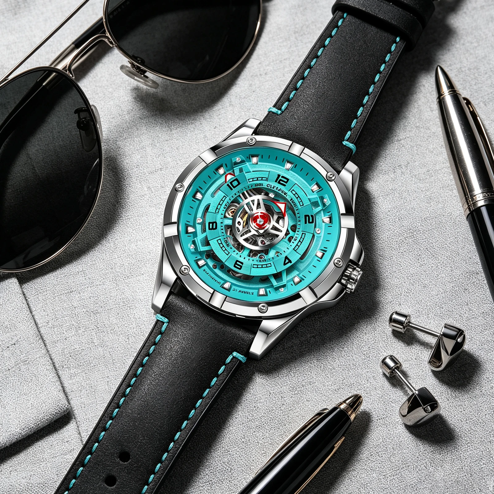 2026 GLENAW Design New Skeleton Dial Mechanical Watch Men's Night Light Luxury Watch Waterproof Automatic Watch Hot Selling