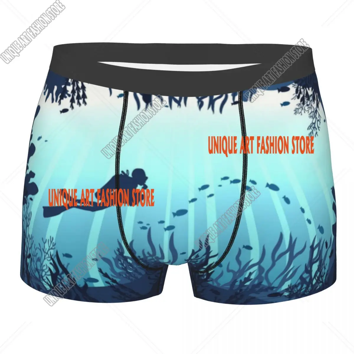 Deep Sea Caveran Diver Underwear Men Sexy Printed Custom Dive Explore Boxer Briefs Shorts Panties Breathable Underpants