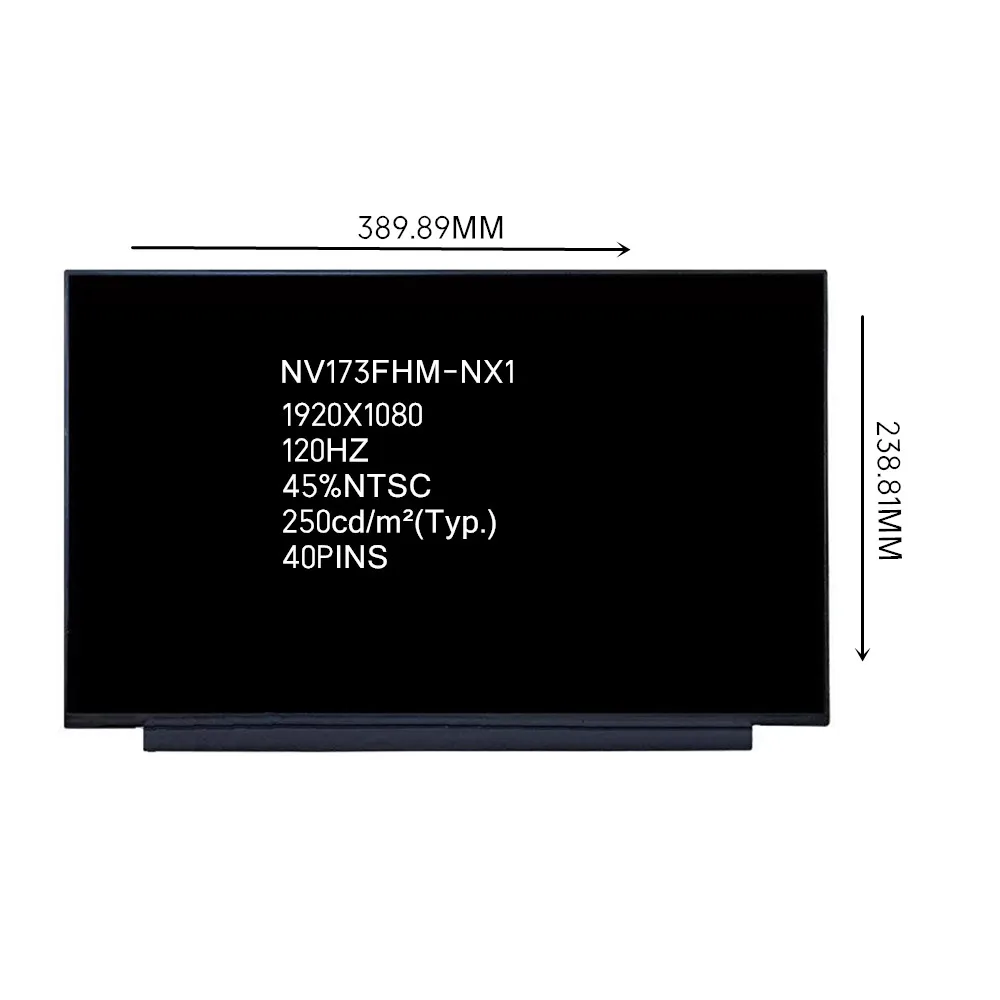 Imagem -05 - Tela Lcd Ips para Nv173fhm-nx1 Display Ips Nv173fhm Nx1 V8.0 B173han06.7 1080p 40 Pinos 17.3in