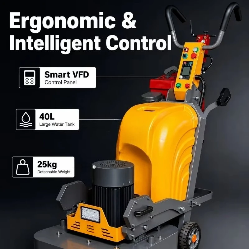 Heavy Duty Commercial Concrete Floor Scarifying Polishing Machine with  Lights N65