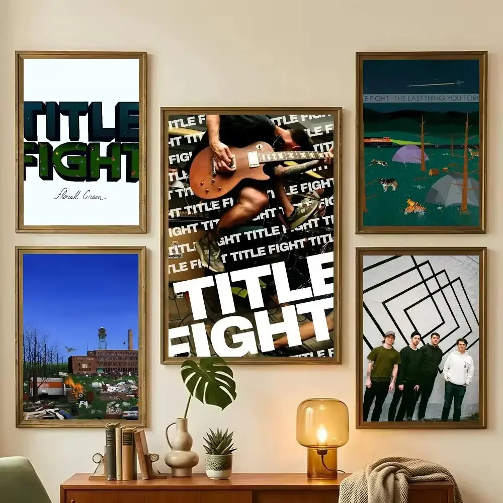 Band T-Title Fight Painting Calligraphy Stylish Wall Art Poster, Bedroom Living Room Home Decor Gift