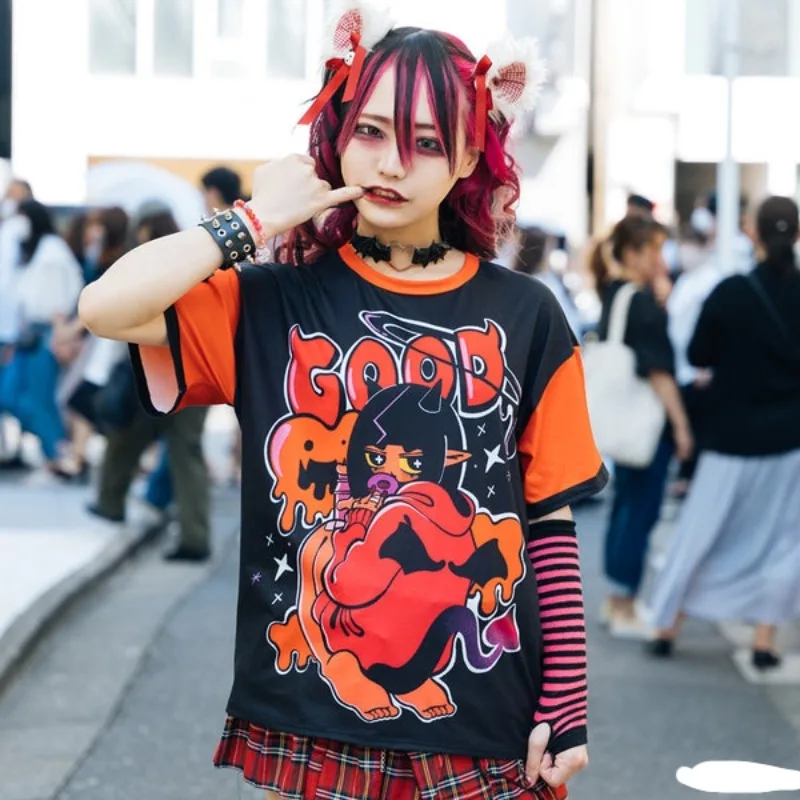 

New Anime Gothic 3D Printed T-shirt, Unisex, Colorful, Original Y2K Street Style, Suitable for Home and Outdoor Leisure