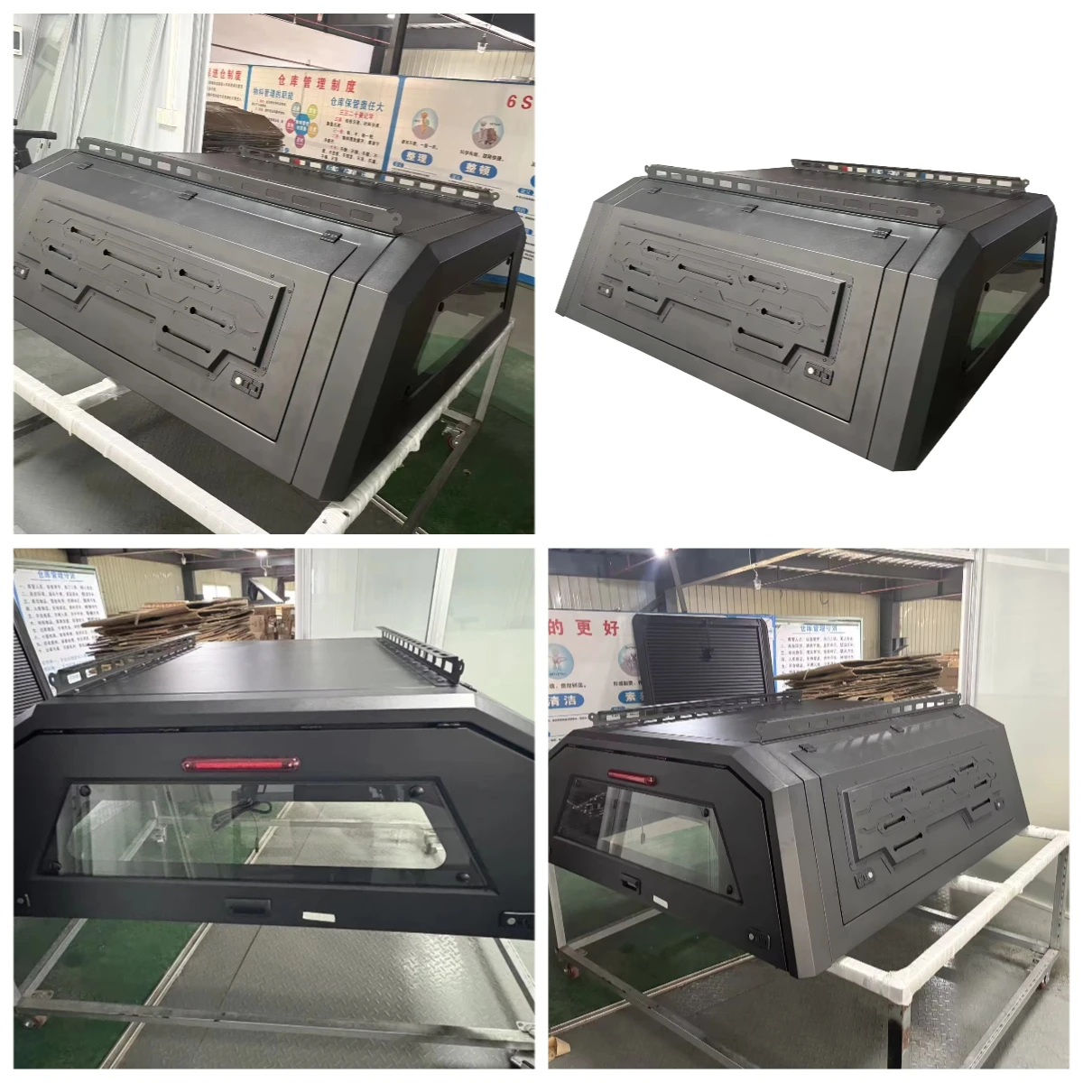 

High Folding Hard Top Canopy Cover for Pickup Trucks-Durable Steel Construction Easy Installation Cargo Protection