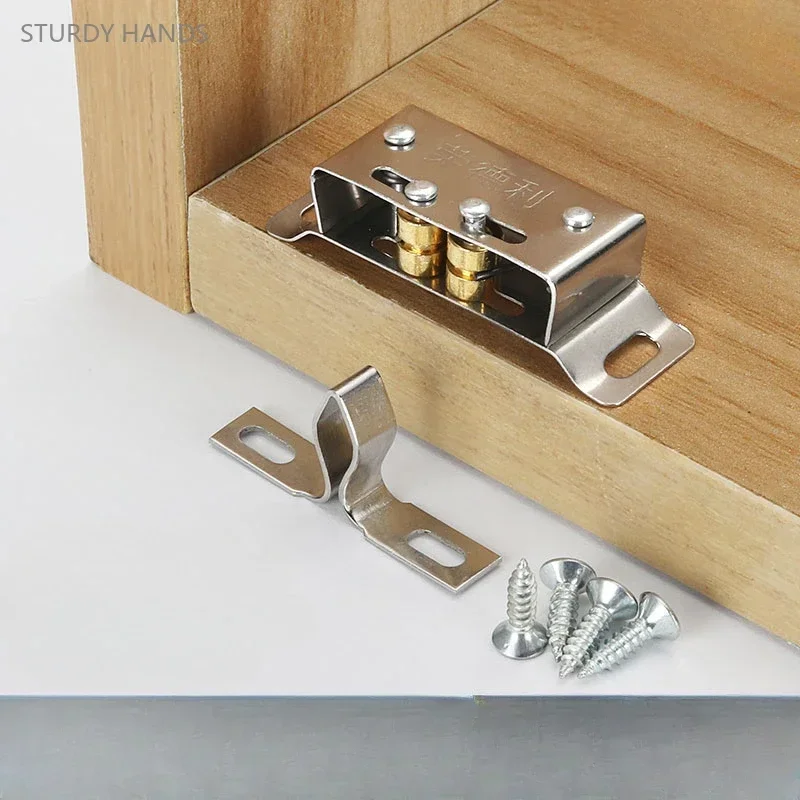 

10 шт., дверца шкафа из нержавеющей стали, магнитная присоска, бусина, дверца шкафа, сильный переключатель, невидимая застежка на пресс, аксессуары для фурнитуры