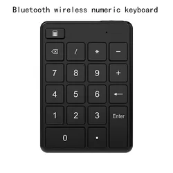 19 Keys Bluetooth Wieless Number Pads Button Battery Numeric Keypad Portable Financial Accounting Number Keyboard for Laptop