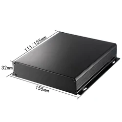 알루미늄 인클로저 하우징 프로젝트 박스, PCB 쉘, 블랙, 골든, 맞춤형 DIY, 155*32mm, 1PC, 신제품