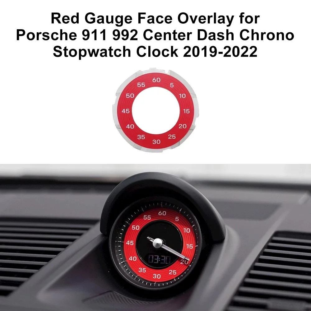 Armaturenbrett-Overlay für Porsche 911 992, Chrono-Stoppuhr, Uhr 19-22 – Detail 2