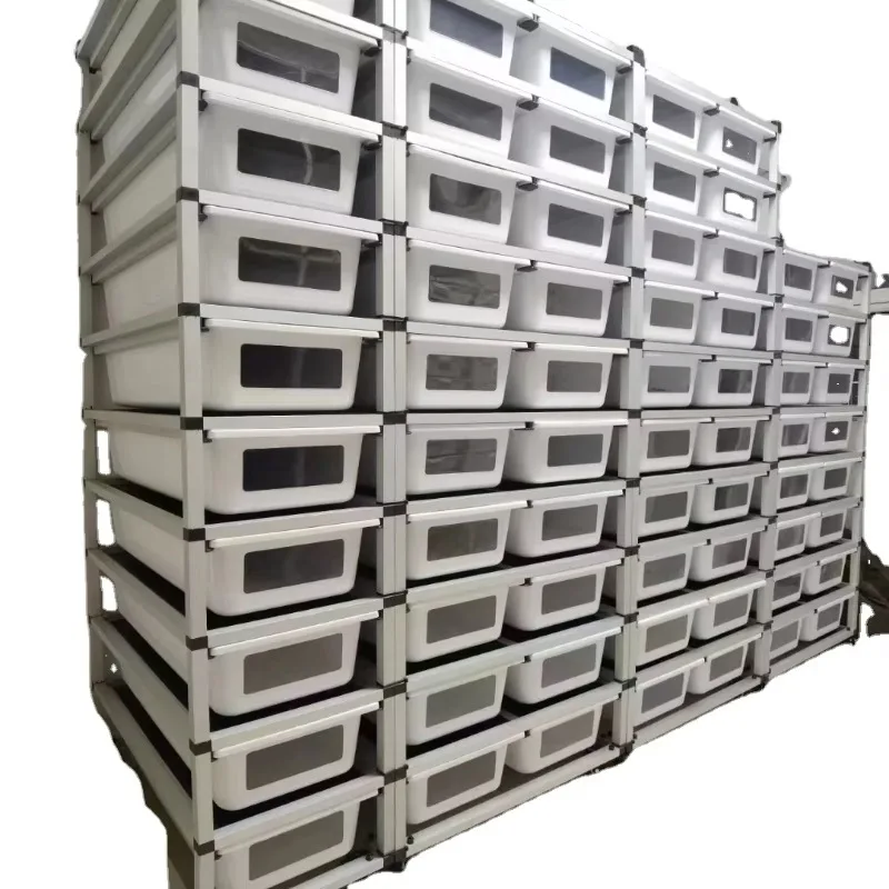 Durable & Secure Snake Breeding Rack: Optimized Tub Enclosure for Ball Pythons, Lizards with Enhanced Ventilation and Safety