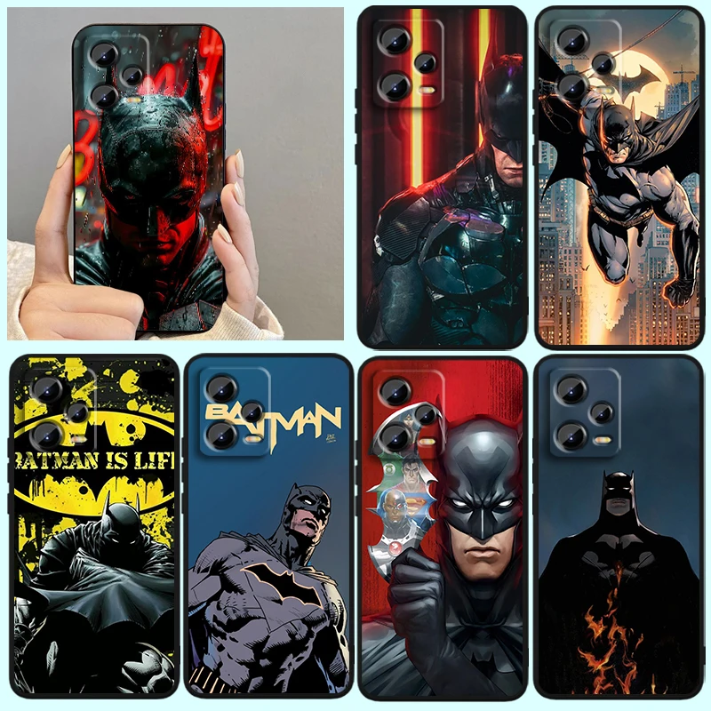 Hero B-Batman Hot For Xiaomi Redmi Note 13 12R 12 12S Turbo 11 11T 11S 10 10S Pro Plus 5G Black TPU Phone Case