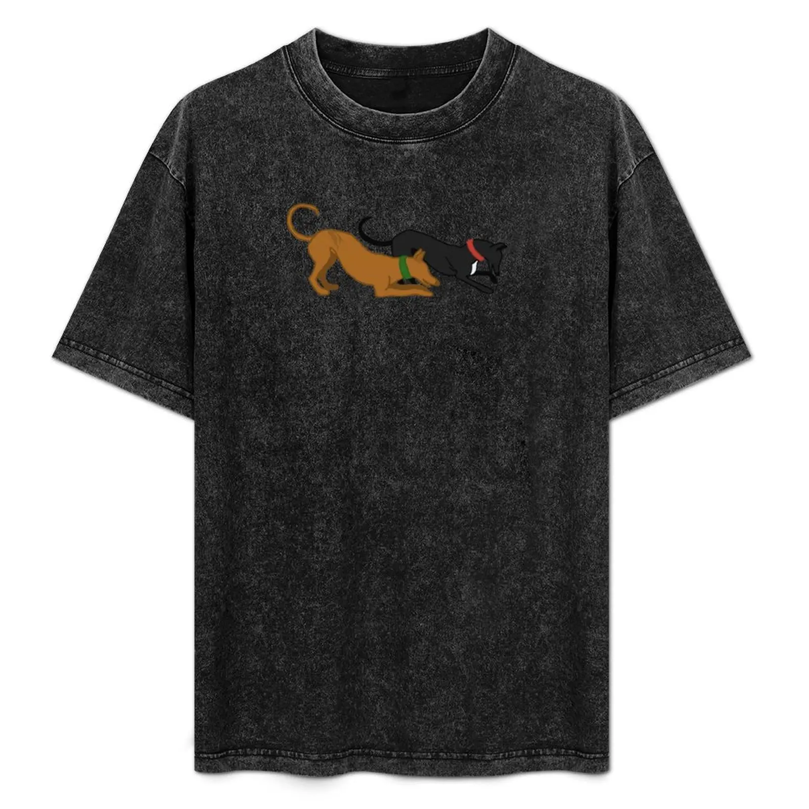 

2 Greyhounds Play T-Shirt Comfort Stretch Tee Shirt