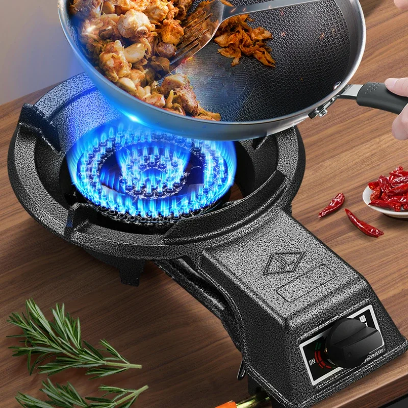 Household Kitchen Energy Fierce Stove Commercial Restaurant Energy Saving Gas Stove High Temperature Single Stove