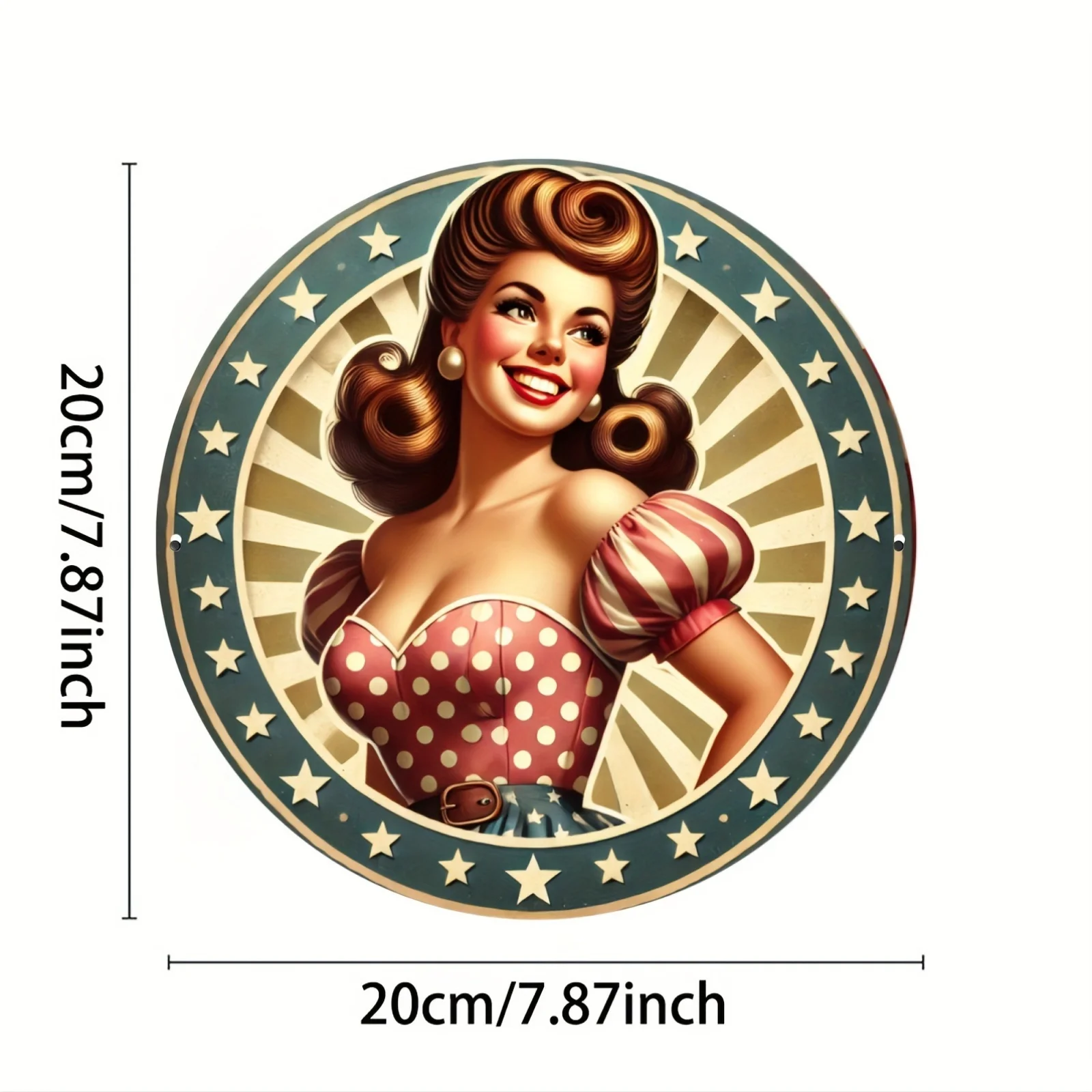 Custom Vintage Round Aluminum Metal Sign 20x20 Inch Retro Engraved Wall Art Decor for Bar Garage Farmhouse Cafe