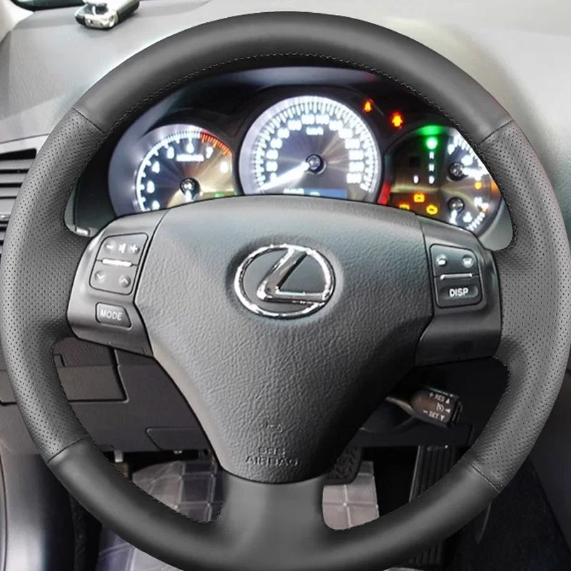 Hand-stitch Steering Wheel Cover for Lexus GS300 GS350 2005 2006 2007 2008 DIY Black Napa Leather Style Accessory