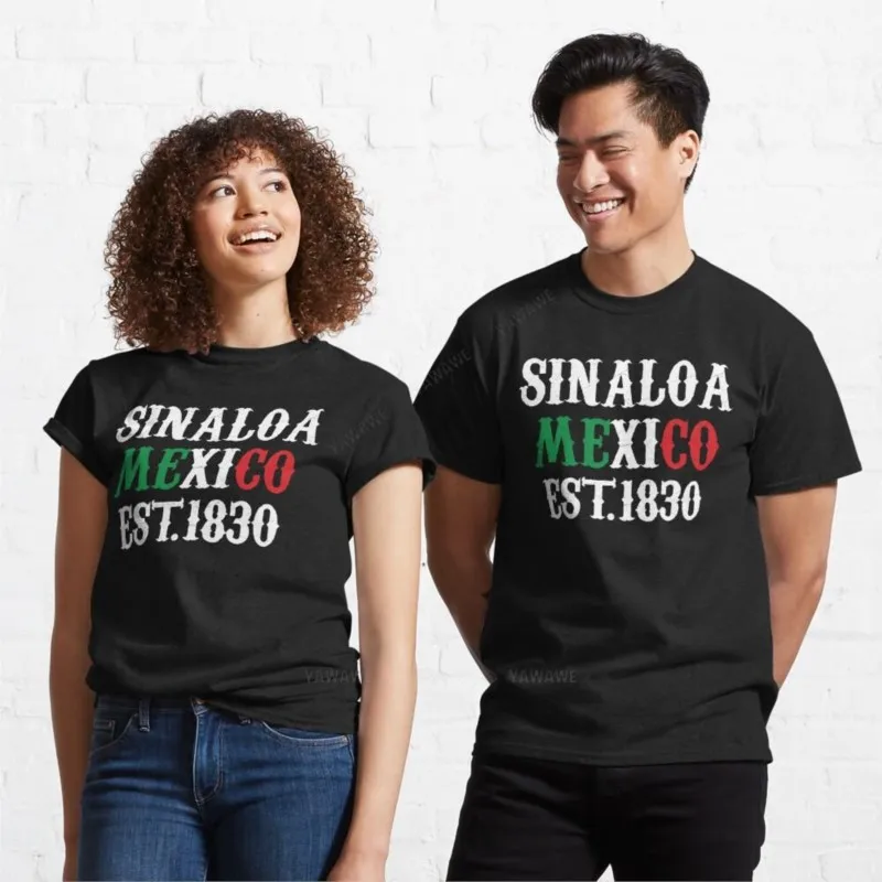 cotton t-shirt man Sinaloa Mexico est. 1830 T-Shirt men workout shirt plus size t shirts