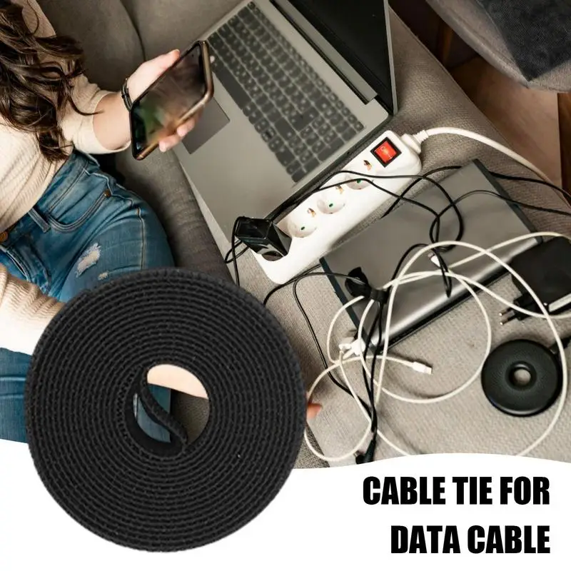 Cable Ties Reusable Nylon Fastening Tape Cable Ties Cable Tie Organizer Computer Cable Tie Free Cut Desktop Cable Routing Fixed