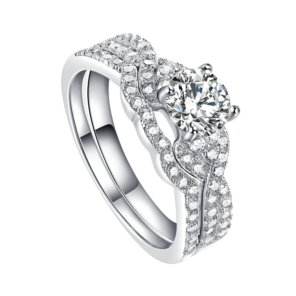 

Popular 925 Sterling Silver Wave Design Ring Jewelry for Women