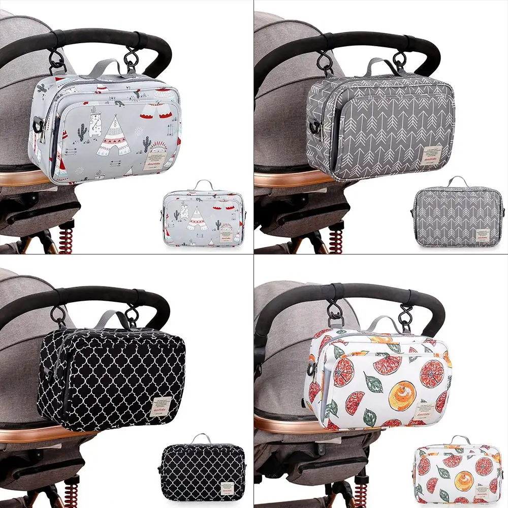 

Polyester Baby Stroller Bag Large-Capacity Waterproof Outing Travel Mummy Bag Multiple Pockets Portable