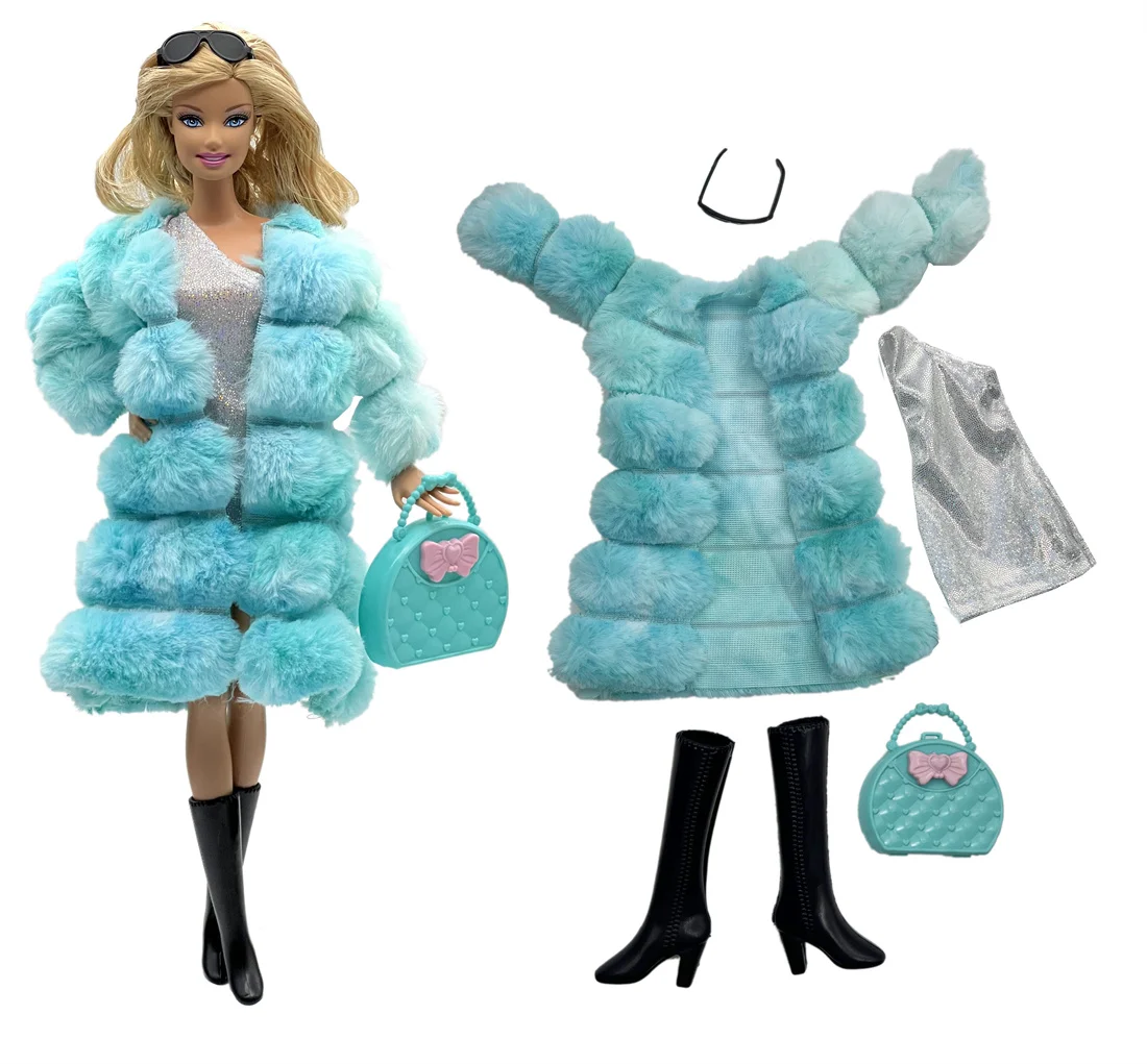 1 Set Doll Clothes Fashion Uniforms Cool Super Model Sweater Suit+Shoes for 11.5 Inch 30cm Doll Kids or Birthday Gift