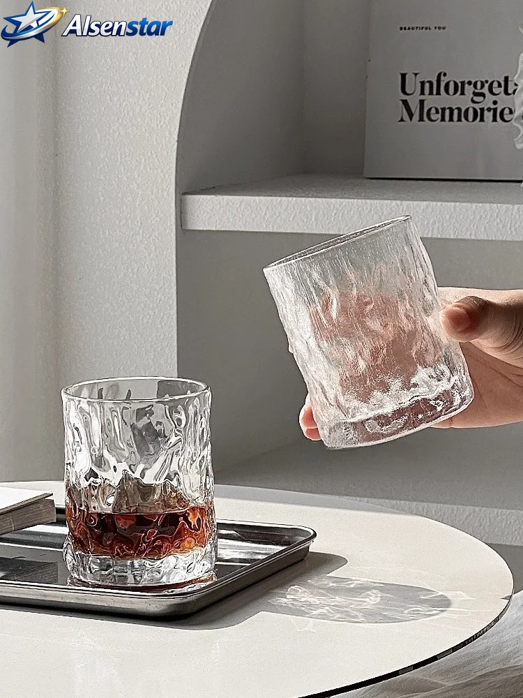 Tumbler Whiskey Glass with Base Crystal Whiskey Glasses Rotating Spinning Wine Brandy Glass Cup Drinkware for Bar Home