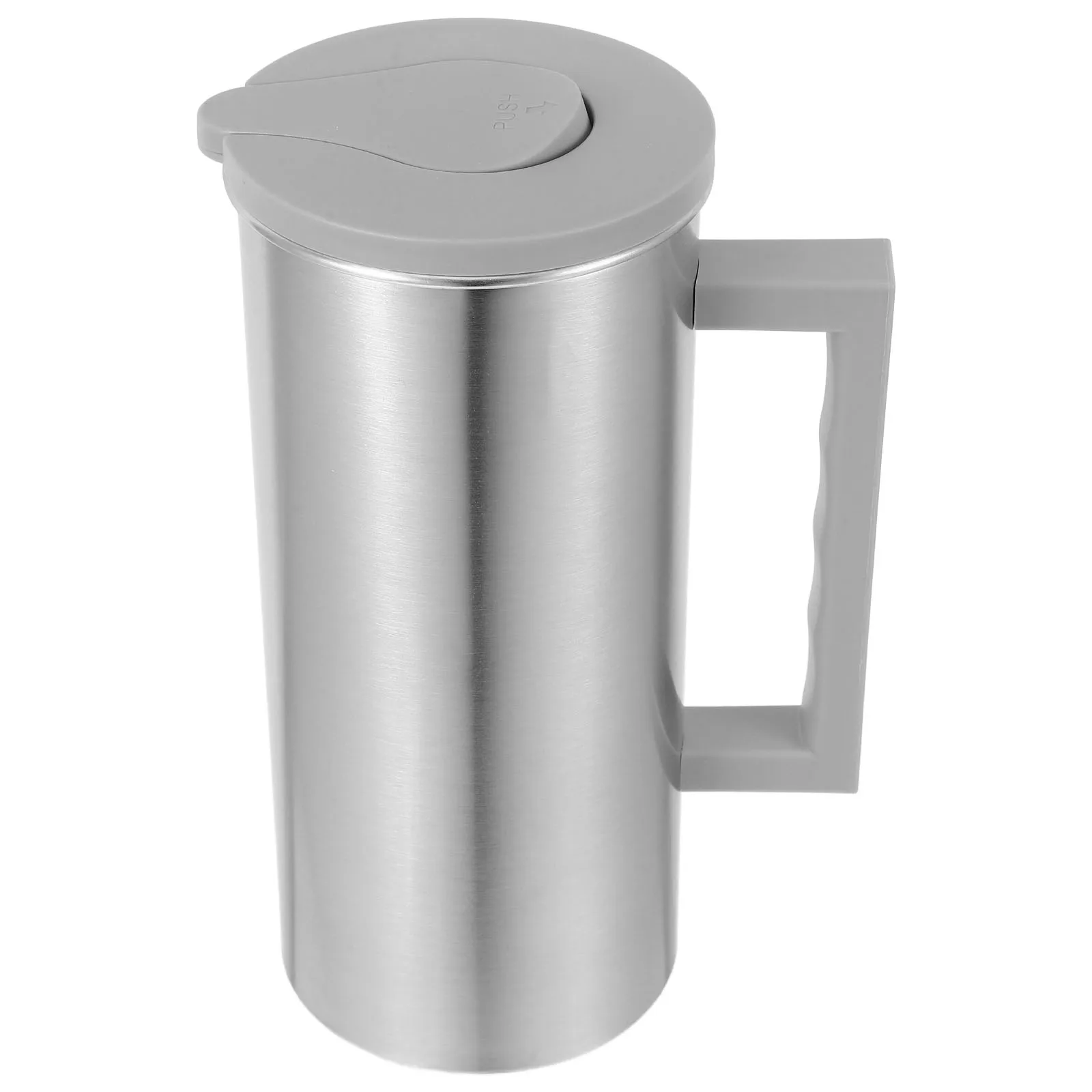 

Stainless Steel Cold Pitcher Large Capacity Beverage Jug Water Jug With Handle For Juice Ice Coffee Home Office Outdoor