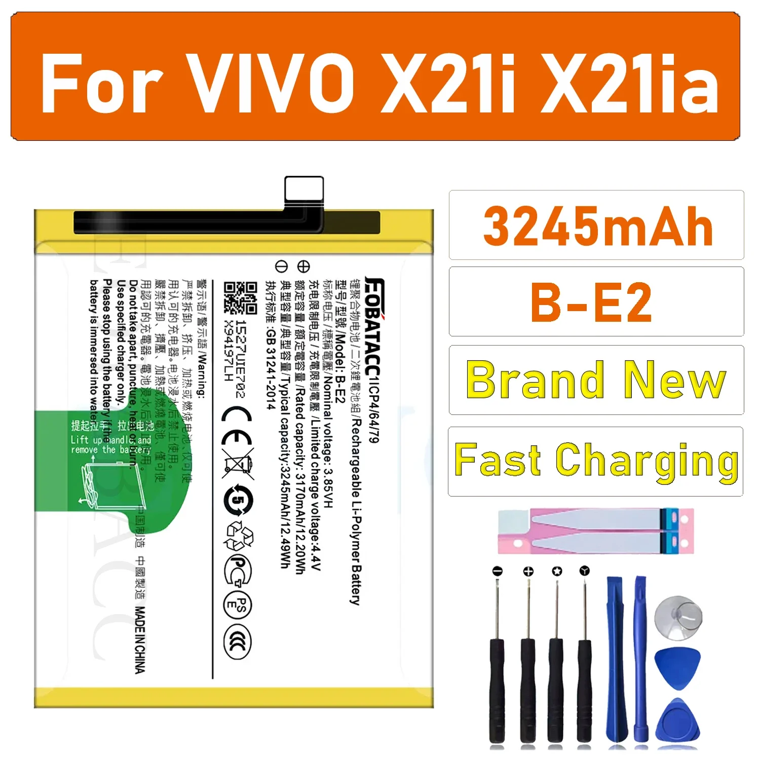 

B-E2 High Quality Replacement Battery For Vivo X21i X21ia Mobile Phone Built-in New Batteries