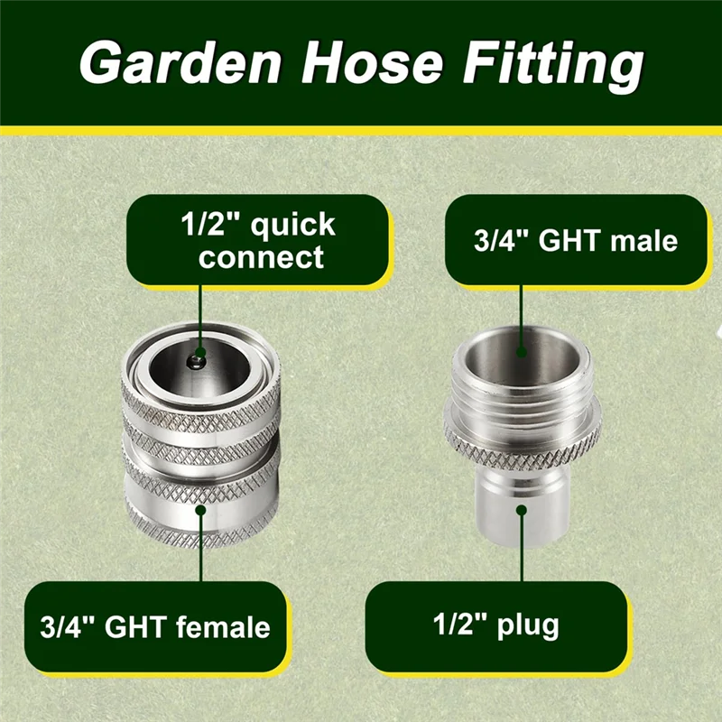 

HRBAJ-Комплект быстрого подключения для мойки высокого давления, поворотное быстрое соединение M22 от 14 мм до 3/8 дюйма, быстроразъемное соединение, 3/4 дюйма, для мойки высокого давления, 8 шт.