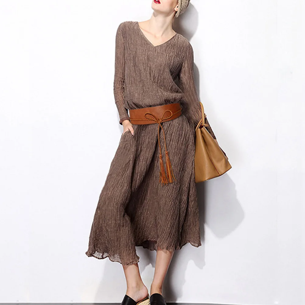 1 قطعة حزام الخصر الإناث واسعة شرابة حزام ملابس الإكسسوارات الخصر تشكيل للنساء تنورة حلية الحفلات والزفاف #6