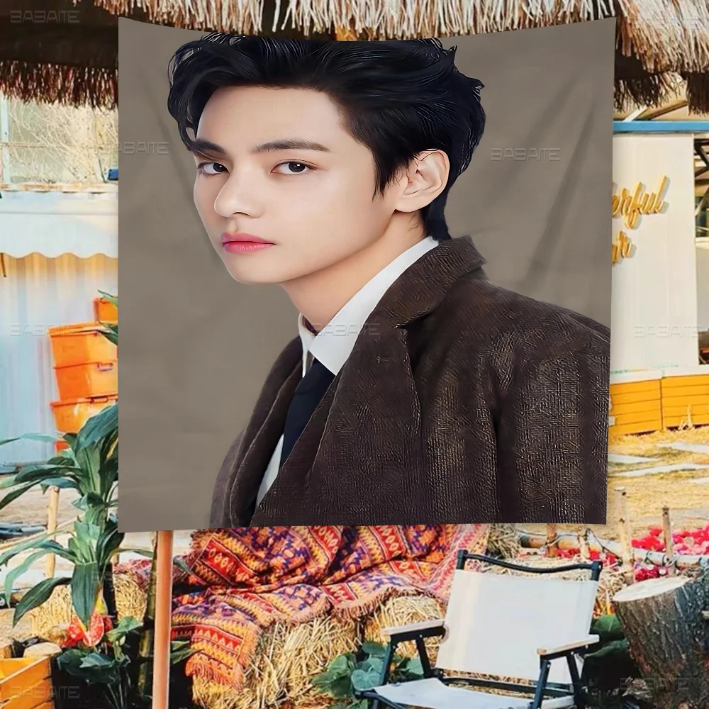 Singer Kpop Kim Tae Hyung V Banner INS Style Outdoor Party Decoration Atmosphere Flag