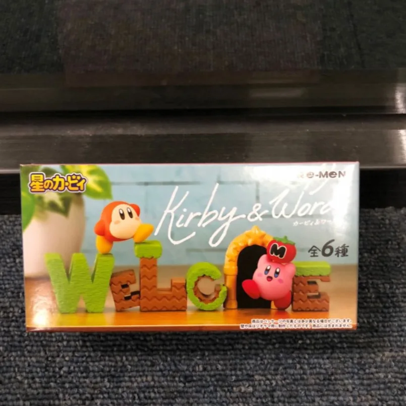 1 Uds. Juego de estilo aleatorio Kirby Q versión kawaii figura de acción PVC escena en miniatura modelo estatua juguetes Rement regalos coleccionables en caja
